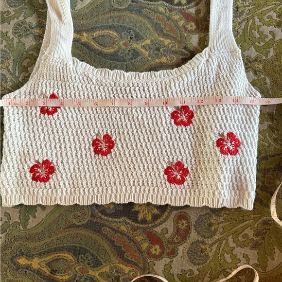 Wild Fable White and Red Crochet Skirt Set - Picture 4 of 9